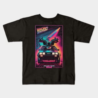 DeLorean Synthwave - Back to the Future Kids T-Shirt